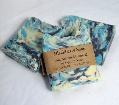 Handmade Vegan Organic ingredients Natural Coconut Oil Shea Blackberry Soap