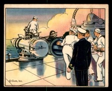 1941 R157 Gum Uncle Sam #82 Destroyer Torpedo Drill VG/EX