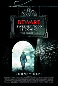 SWEENEY TODD 2007 Advance DS 2 Sided 27X40" US Movie Poster Johnny Depp T Burton - Picture 1 of 1