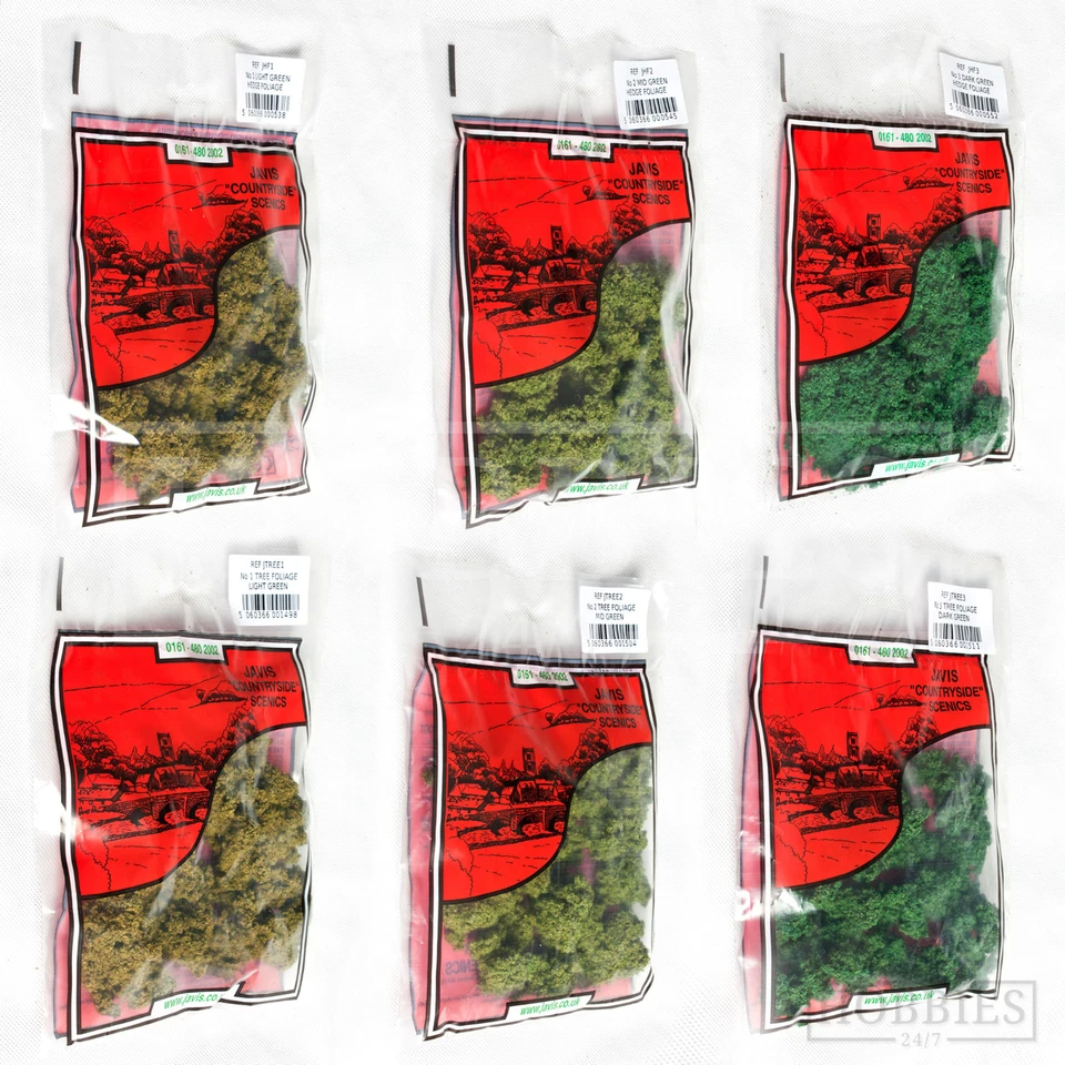 Javis Tree Hedge Foliage Light Mid Dark Green Scenery 00 Model Railway Wargames