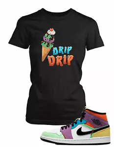 Damen Drip Cone T-Shirt passend zu Air Jordan 1 Mid SE Glühbirnenschuh Damen - Bild 1 von 2