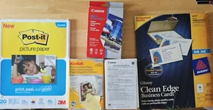 Lot Of Kodak Photo Cannon Photo Post-it Picture & Avery Glossy Business Cards - Picture 1 of 6