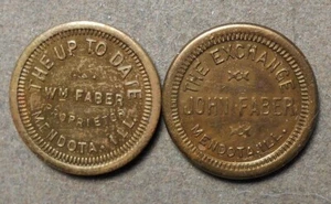 C439 2-Mendota IL: Lo Scambio - 5c + L'Aggiornamento - 5c. Ottone, 21 mm ciascuno, lo - Foto 1 di 2