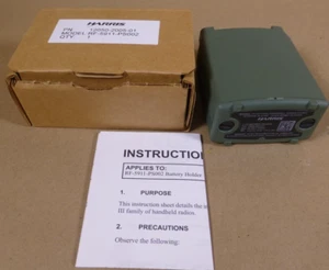 HARRIS MILITARY PRC-152 RADIO L123 BATTERY HOLDER RF-5911-PS002 12050-2005-01  - Picture 1 of 4