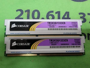 2GB (1GBx2) Corsair TR3X3G1333C9 XMS3 DDR3 RAM 1333MHZ Memory - Picture 1 of 1