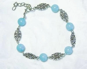 BRACCIALE DONNA CYNTHIA LYNN "MARCH'S CHILD" ACQUAMARINA PIETRA NASCITA ARGENTO - Foto 1 di 1