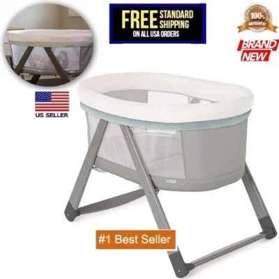 Cuna mecedora espaciosa para bebé Ingenuity recomendada para 0 a 5 meses plegable Foto 1 de 4