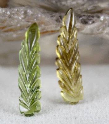 Natural Carved Multi Colour Tourmaline 5.98 Ct Leaf Gemstone For Designing - Image 1 of 4