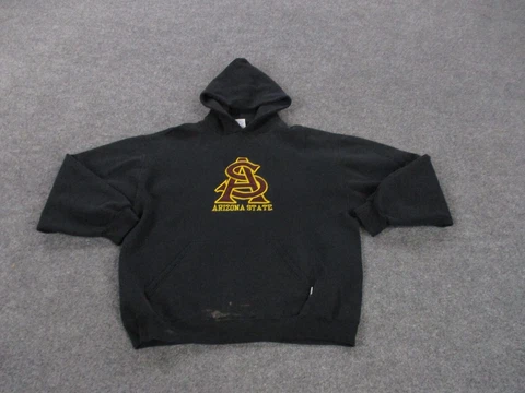 Vintage Arizona State Hoodie Sweatshirt Adult L Black Sun Devils Logo Y2K Mens Cover