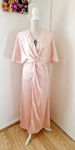 Party Dress H&M Ladies Draped Satin Dress in Light Pink, Size M - Picture 1 of 9