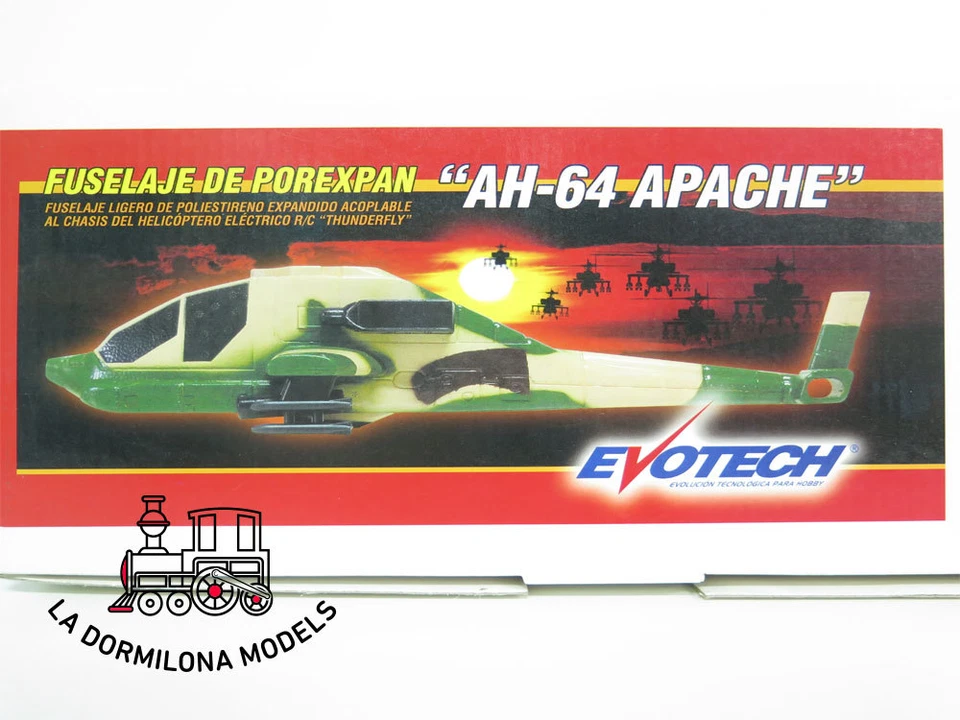 EDAH64 - EVOTECH FUSELAJE DE POREXPAN HELICOPTERO AH-64 APACHE / FUSELAJE AH-64  - Imagen 1 de 4