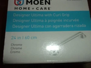 Moen LR8724D3GCH Home Care 24" Grab Bar With Curl Grip - Chrome - Picture 1 of 1