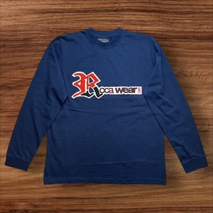VINTAGE 2004 BNWOT ROCAWEAR LONG SLEEVE T-SHIRT IN NAVY BLUE - SIZES S M L XL - Picture 1 of 5