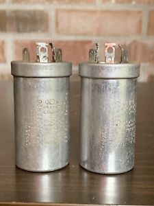 2 pcs Sprague premium quality 20/20/40 uF canister capacitors multi 250-450V