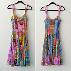 Elana Kattan Womens Sz M Abstract Wearable Art Multicolor Mesh Princess Dress