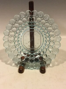 EAPG Adams Glass Co Blue Thousand Eye ABC Child's Plate Clock Face 1880s - Picture 1 of 12