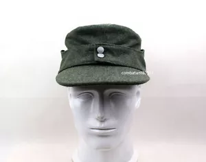 WW2 German Wool Officer M43 WH EM field Panzer Cap Hat Green 57 58 59 60cm - Picture 1 of 9