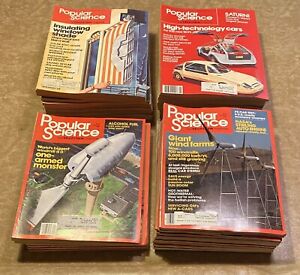 Lot Of 44 1970s-1980s Popular Science Magazines 1979 1980 1981 1982 1983