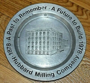 Hubbard Milling Company 100th Anniversary Pewter Plate, Mankato Minn. 1878-1978 - Bild 1 von 5