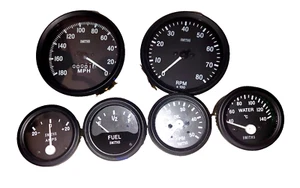 Smiths Kit Elec Temp Oil Fuel Amp Gauge + Speedo 180-0MPH + 0-80 100mm BB - Picture 1 of 3