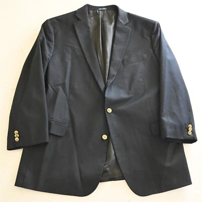 Blazer chaqueta abrigo deportivo Stafford 50R azul marino con botones dorados de lana para hombre Foto 1 de 4