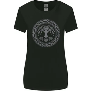 Viking Symbol Yggdrasil Grey Gym Womens Wider Cut T-Shirt - Picture 1 of 3