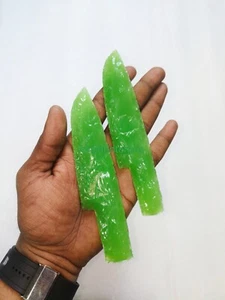 Green Aventurine Glass Knife Hand Knapped Crystals Dagger Swords 5.5-6" Inches - Picture 1 of 6