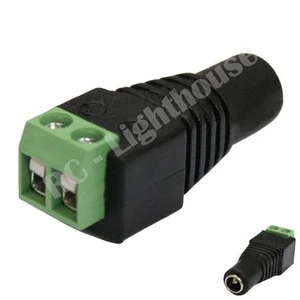 LED Light Strip DC Power Adaptor solderless female adaptor 5 pc - Picture 1 of 1