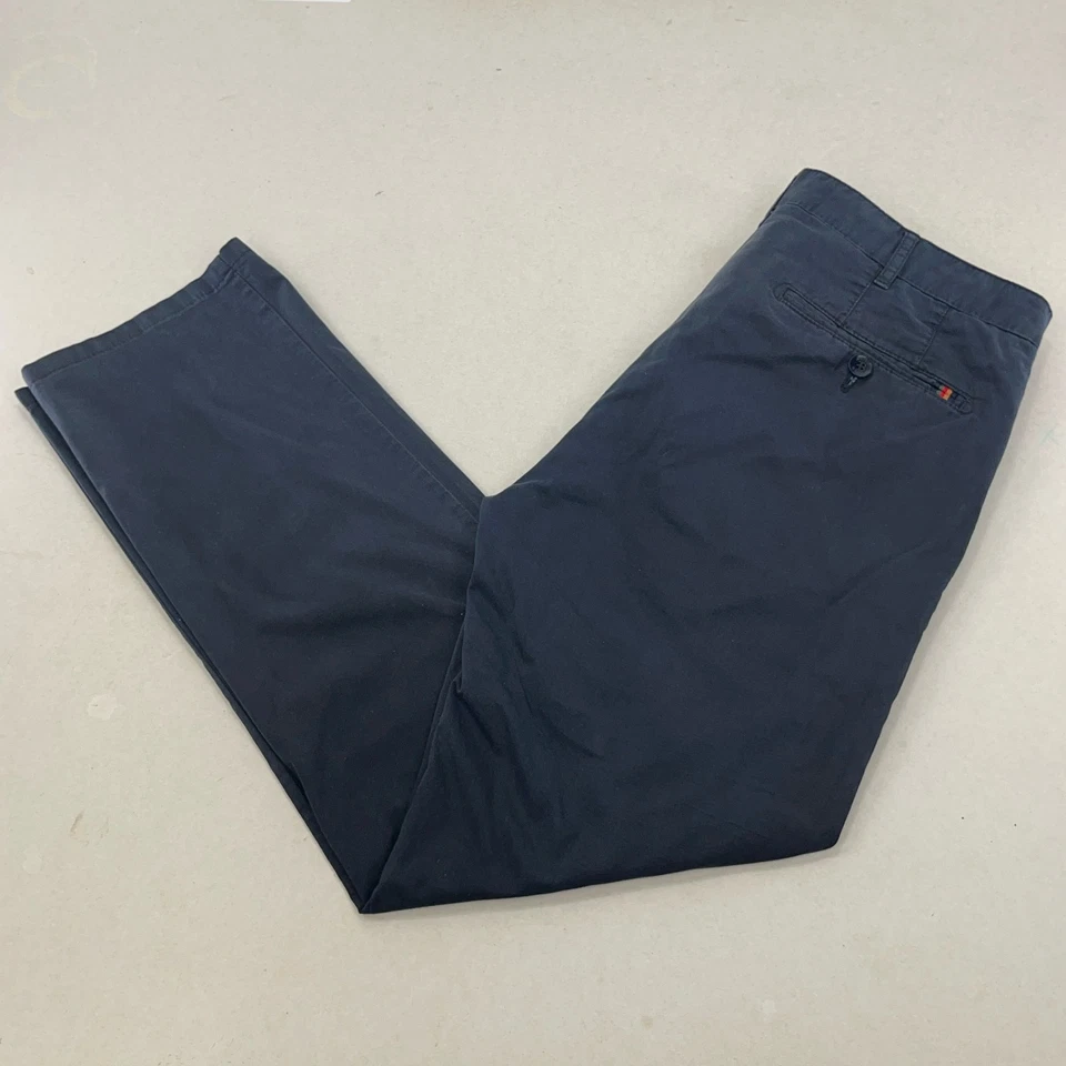 Meyer Trousers Chino Men's W34 L30 Regular Fit Stretch Smart Blue Lightweight — 第 1/4 张图片