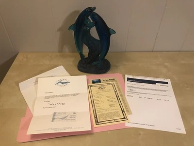 Escultura Acrílica Wyland “Dolphins Abrazando” AP 9/95 Certificado de Autenticidad Foto 1 de 4