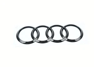 Audi Front Gloss Black Four Rings Bonnet Badge - R8 & TT Genuine 8V0853742BT94 - Picture 1 of 4