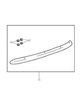 Genuine Mopar Air Deflector Spacer 5014754AA - Image 1 of 2