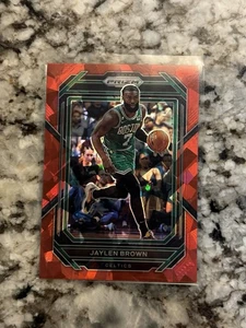 2022-23 Panini Prizm - Jaylen Brown #2 Red Cracked Ice Celtics - Picture 1 of 2