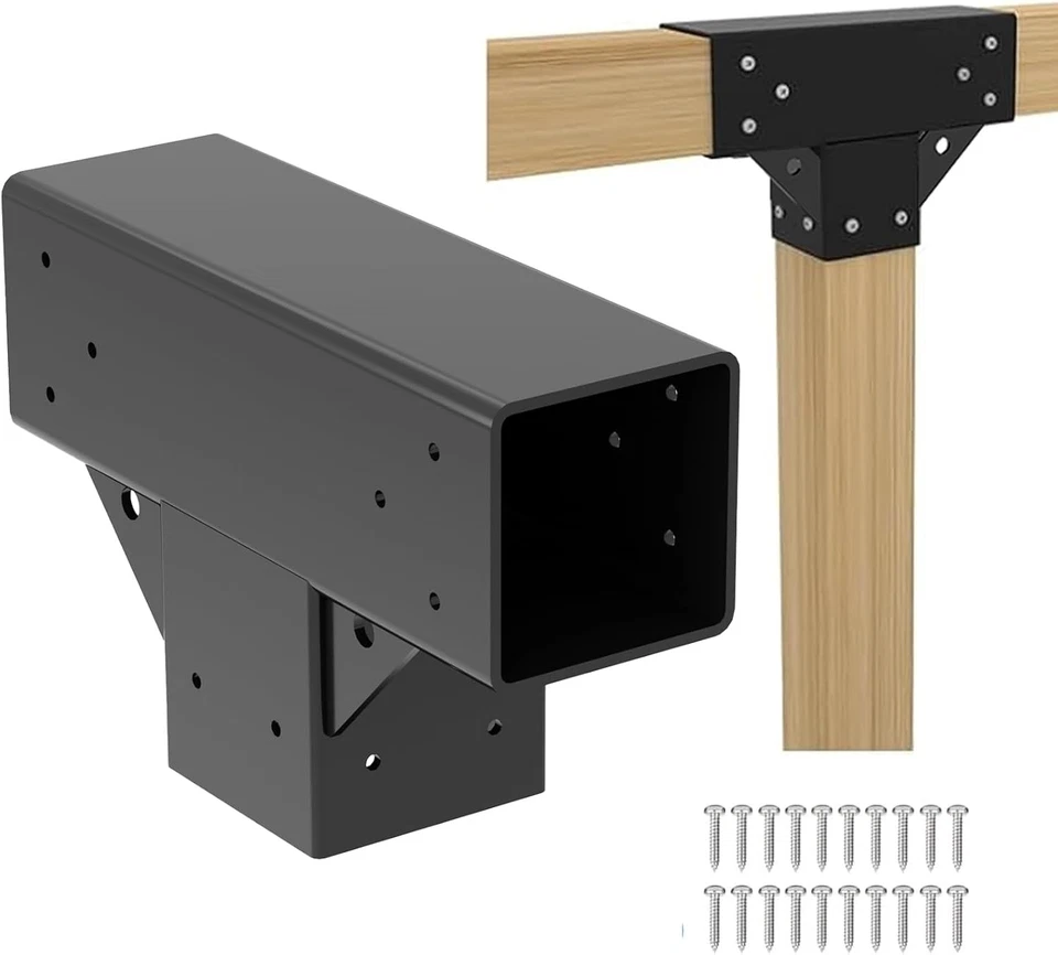 Kit de soporte para pérgola de 6x6 pulgadas interior 5,7x5,7 carpintería de 3 vías hágalo usted mismo poste 1 pieza Foto 1 de 4
