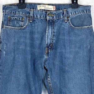 VTG Levis 527 Low Rise Boot Fit Jeans Men 36x30 (34x30) Distressed Whiskered Y2k - Picture 1 of 10