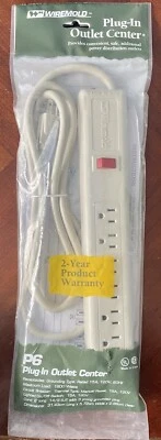 Wiremold Plug-In Outlet Center Unit 6 Plug-In Outlet Extension Cord Outlet NEW! - Image 1 of 3