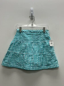 J.KHAKI KIDS SIZE 6X Aqua White Checkered Girl's Skort - Picture 1 of 1