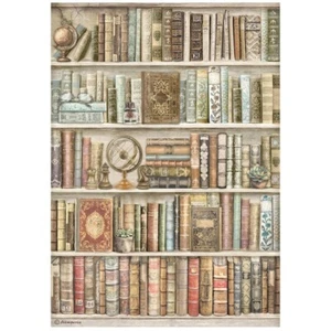 Stamperia A4 RICE PAPER - BEST SELLERS - BOOKSHELF, Decoupage - Picture 1 of 1
