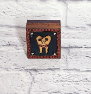 Tooth Fairy Box Handmade Wooden Tooth Box Made in Poland Unique  - Picture 1 of 5