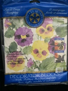 BLOQUES DECORADORES A CUADROS VINTAGE 1995 # 53212 HERMOSAS FLORES PENSAMIENTOS ¡¡¡NUEVO!!!! - Imagen 1 de 2