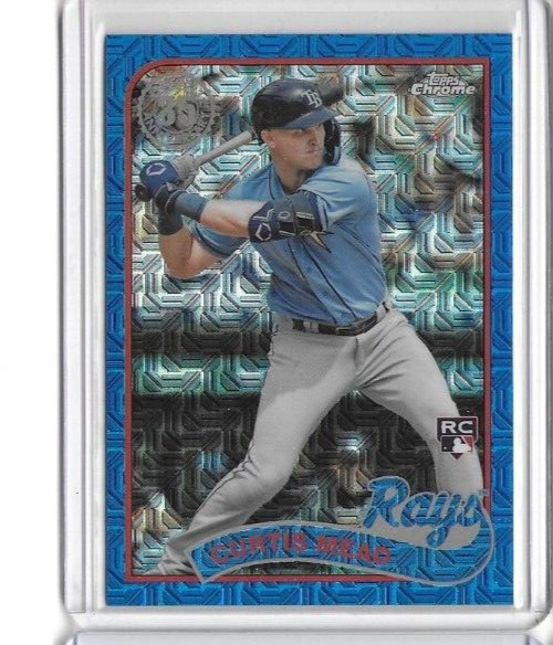 2024 Topps Series 1 SILVER PACK BLUE MOJO  CURTIS MEAD TAMPA BAY RAYS 003/150