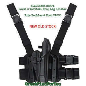 Blackhawk SERPA Level 3 Tactical Drop Leg Holster - Heckler & Koch P2000 - Picture 1 of 8