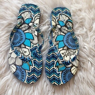 Chanclas Vera Bradley florales pantano negras y azules talla mediana para mujer 7/8 NUEVAS Foto 1 de 3
