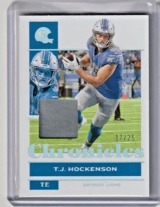 TJ HOCKENSON Jersey Card | 2021 Panini Chronicles Jerseys Prime #34 17/25 Lions - Picture 1 of 2