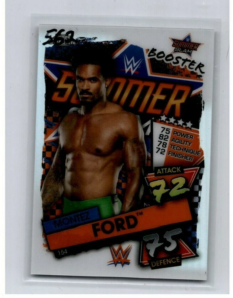 2021 Topps WWE Chrome Slam Attax  Montez Ford  Refractor   #154 - Image 1 of 1