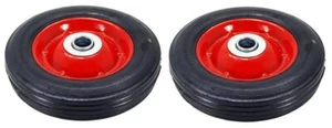 Neumático de goma maciza de repuesto de 6" y rueda de acero para carro de camión de mano Dolly de 2 piezas - Imagen 1 de 2