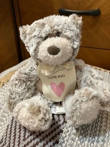 Demdaco Plush Bear Giving Collection Brown Stuffed Animal "I Love You!" EUC - Picture 1 of 7