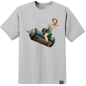 BANKSY SPRAYCAN RODEO - GRAFITTI STYLE - ARTWORK T SHIRT Street Art - Picture 1 of 3