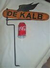 ANTIQUE COUNTRY DE KALB SPINNING FLYING CORN EAR WING METAL FARM FEED ART SIGN