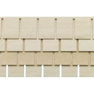 Dolls House Shingle Strips Roofing Tiles Pack of 4 Wooden 1:12 Scale - Image 1 of 4